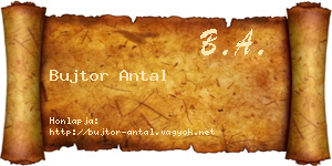 Bujtor Antal névjegykártya